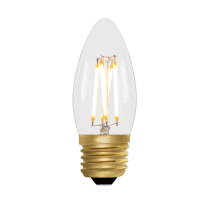Zico C35 LED Filament Candle Bulb E27 4W 2200K Extra Warm White 320lm Dimmable Clear | 30W Equivalent | CRI 95